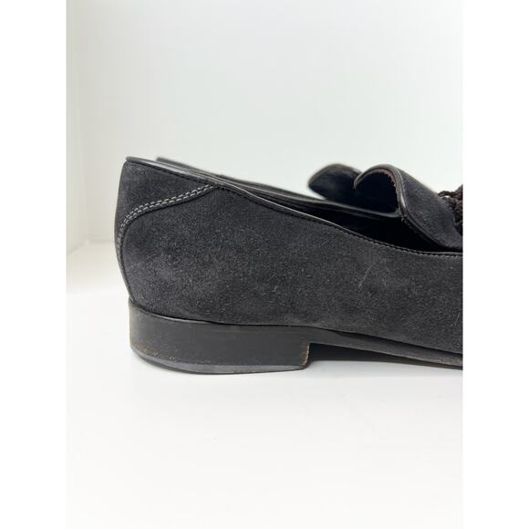 Jimmy Choo Brown Suede and Leather Foxley Tassel Loafers, Size 46 - Picture 5 of 14
